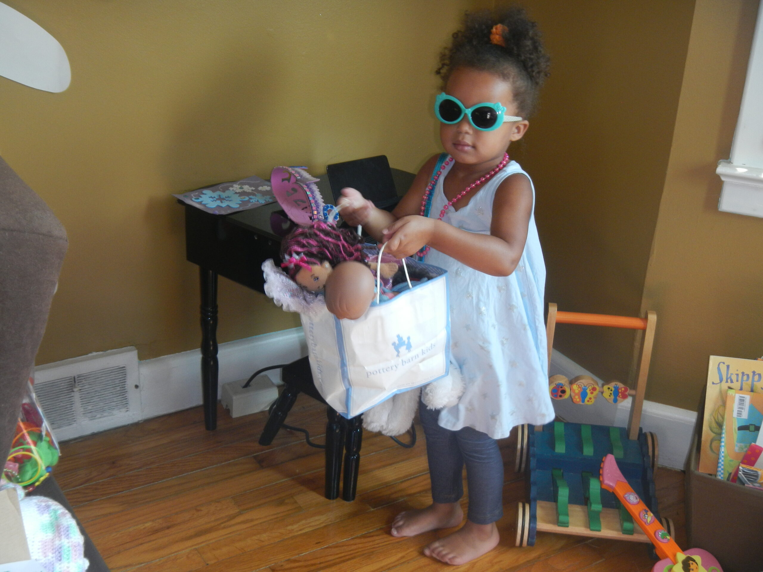 Girls with baby chicks